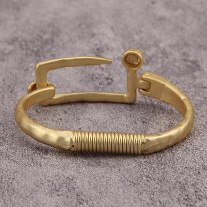 Gold Cuff Bracelet for Women Chunky Bracelet Statement Bracelet | Chunky Bangle Bracelets for Women Silver Beaded Open Bangle Stackable Stretch Bead Bracelet Boho Jewelry Gift for Wife Couple - style: Gold Bangle Cuff Bracelets