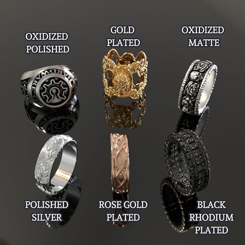 Men's Silver Signet Ring – Geometric Ring Bold Square Statement Band, Minimalist Jewelry Gift