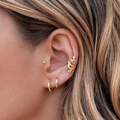 Ear Cuffs Non Piercing Ear Cuff Earrings for Women Gifts Trendy Stuff Clip on Cartilage Earrings Stacks Fake Earrings Jewelry Gifts - color: G:3pcs Cross gold cuff earrings