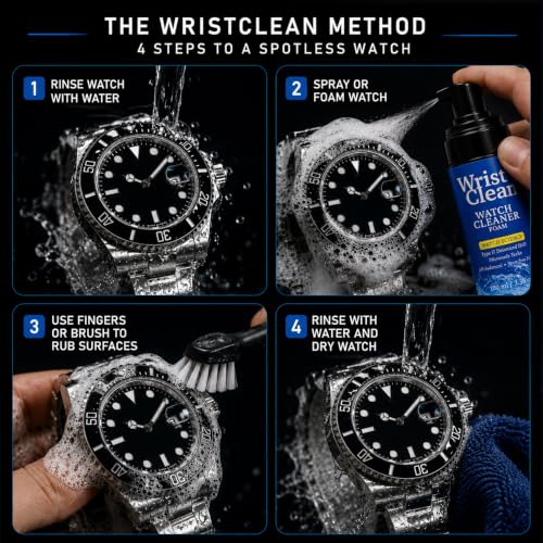 Basic Watch Cleaning Kit | Science Formulation for Safe & Gentle Cleaning | (1x) Watch Cleaner Foam 100ML, (1x) Drying Towel 11.5" x 11.5", (1x) Microfiber Pouch | USA Made (3 piece Set) | Rejuvenates Your Watch and Maintains Your Investment