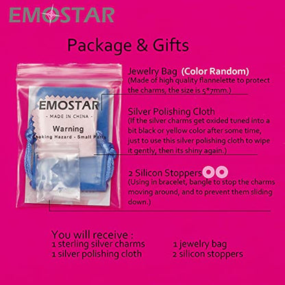 EMOSTAR Zodiac Sign Charms fits European Charm Bracelet – Rose Gold 925 Sterling Silver Necklace Pendant, 12 Horoscope Constellation Dangle CZ Birthstone Beads, Gifts for Women/Men/Birthday - color: Leo (7.23 – 8.22)