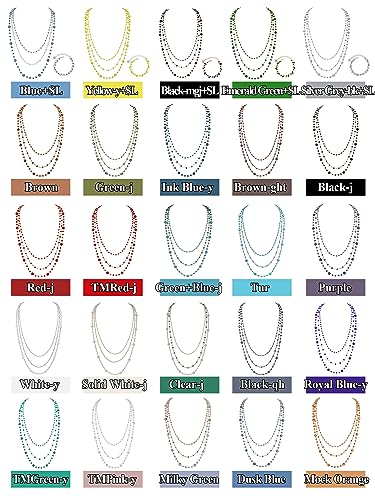 Firstmeet Long Chain Multi Layer Fashion Glass Beads Handmade Necklace for Women - color: TMRed-j