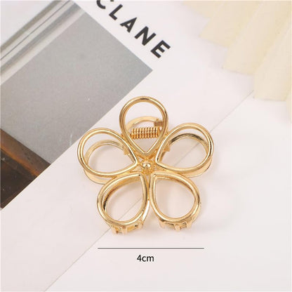 Gold Flower Hair Clip - Small, Cute, Fashion Metal Hair Accessory for Women - 1PCS - color: Flower