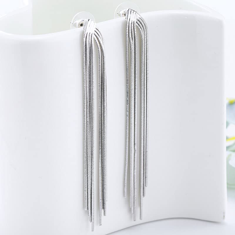 Long Earrings for Women Dangling Black Tassel Earrings Fringe Earrings Formal Elegant Earrings Bridesmaid Jewelry - style: s
