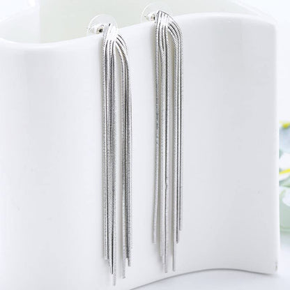 Long Earrings for Women Dangling Black Tassel Earrings Fringe Earrings Formal Elegant Earrings Bridesmaid Jewelry - style: s