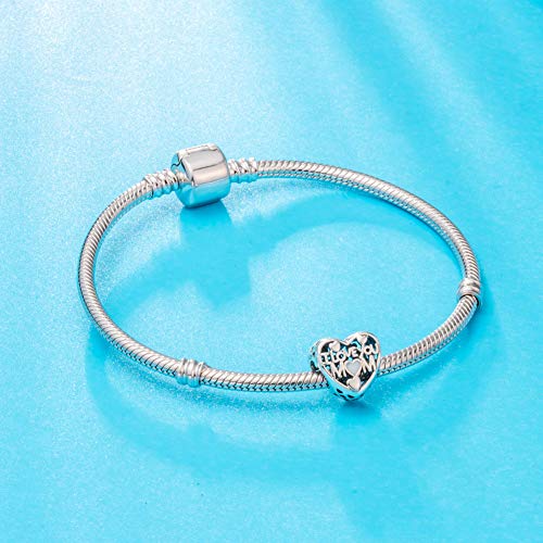 Charms for Bracelets and Necklaces Statue of Liberty CHARM and Family Clasp Safety Chain Charm Beads Charms Jewelry for Women - color: I Love You Mom