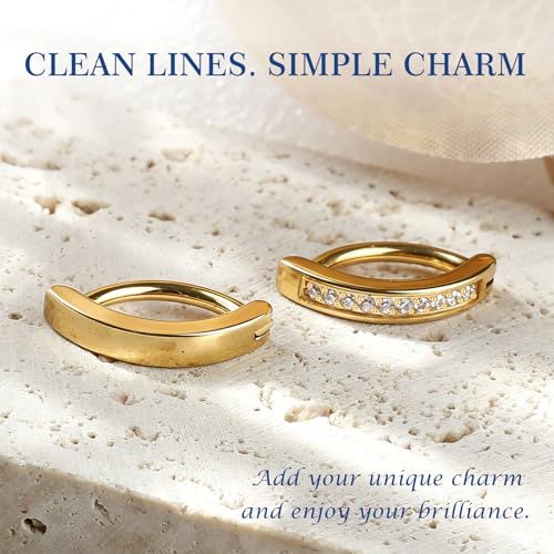 3-12 Pcs 14G Belly Button Rings Belly Rings for Women CZ Opal Navel Rings Belly Piercings Jewelry Belly Barbells Stainless Steel Body Belly Button Piercing Jewelry - color: Gold-2Pcs-14G/10MM