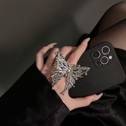 Oversized Butterfly Ring, Silver-Tone Statement Cocktail Ring