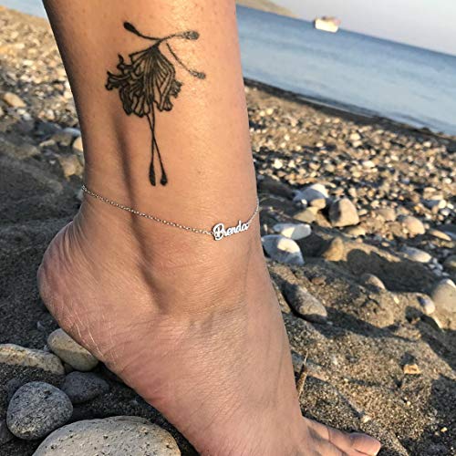 Ankle Bracelet for Women Personalized Name Anklet 18K Gold Plated Custom Dainty Anklet Bracelet Beach Jewelry for Girlfriend - color: Style 01