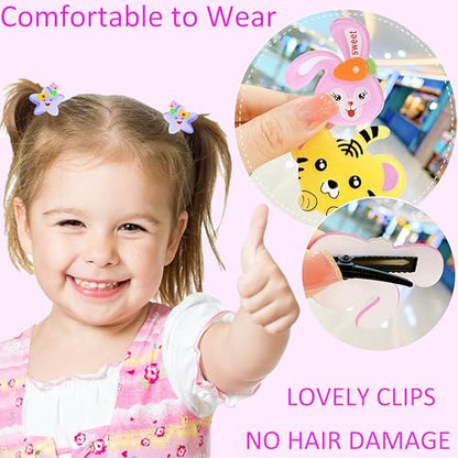 62 Pcs Cute Girls Hair Clips - Toddler Girls Hair Accessories - Rainbow Candy Fruits Hairpins - Unicorn Cute Barrettes - Set for Kids & Baby (Style 1, Style 2)