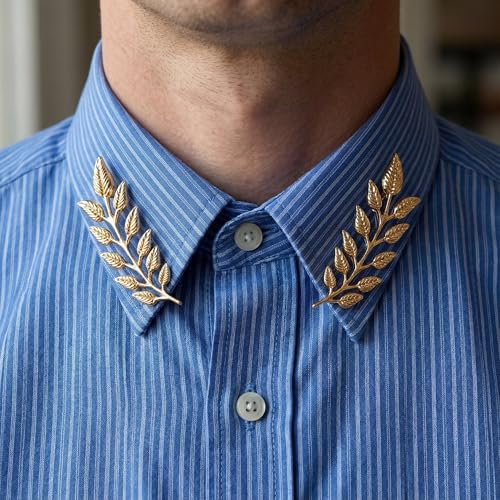 5 Pairs Shirt Collar Pins Vintage Collar Brooch Set Gold Silver Hollow Pattern Triangle Leaf Lapel Pin for Women Men Cardigan Sweater Accessories Gift