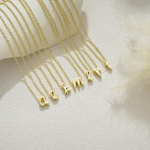 Initial Necklaces for Women Trendy, Dainty Gold Letter Necklace Tiny A-Z Pendant, 14K Gold Plated Cute Personalized Name Chain Fashion Accessories Gold Jewelry Birthday Gifts for Her - color: d