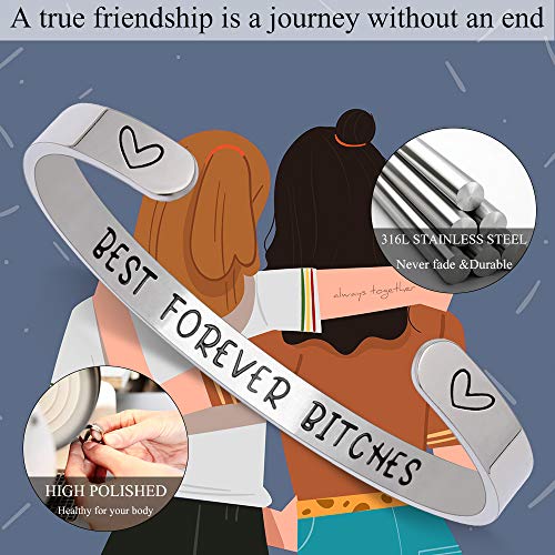 Btysun Bracelets for Women Mothers Day Bracelet Gifts from Daughter Inspirational Gifts for Women Graduation Gifts for Her Motivational Birthday Cuff Bangle Friendship Personalized Mantra Jewelry… - style: BEST FOREVER BI&&ES