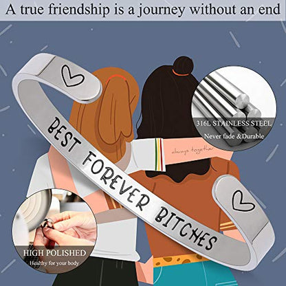 Btysun Bracelets for Women Mothers Day Bracelet Gifts from Daughter Inspirational Gifts for Women Graduation Gifts for Her Motivational Birthday Cuff Bangle Friendship Personalized Mantra Jewelry… - style: BEST FOREVER BI&&ES