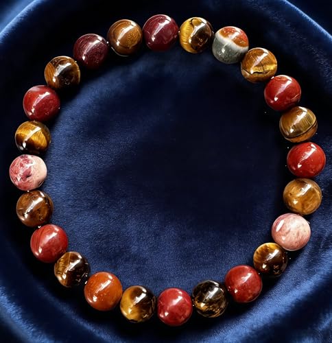 Amethyst Bracelet for Women Men, Elegant Handmade Natural Gem Stone Round Beaded Stretch Elastic Adjustable Healing Bracelets 8mm Gifts - color: AL-0164, size: Medium