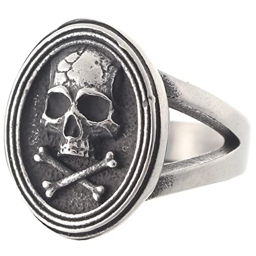 2023 Skull Ring Cool Evil Death Punk Rock Stainless Steel Rings Aly Style Jewelry - style: R1073