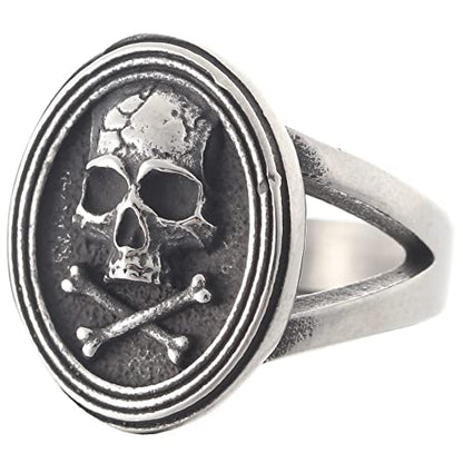 2023 Skull Ring Cool Evil Death Punk Rock Stainless Steel Rings Aly Style Jewelry - style: R1073