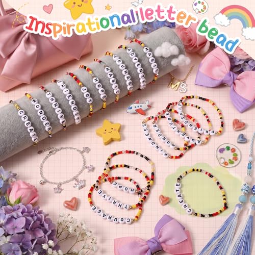 Liliaafar 20 Pcs Inspirational Friendship Bracelets Bulk Adjustable Motivational Beaded Bracelets for Back to School Teacher Gifts Classroom Party Favors - style: Cartoon Story Seed Bead