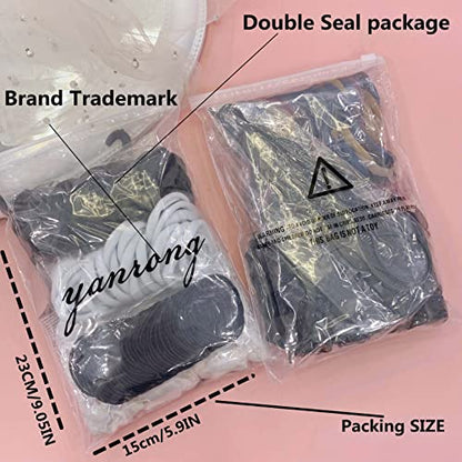 YANRONG 755PCS Hair Accessories for Woman Set Seamless Ponytail Holders Variety Hair Scrunchies Hair Bands Scrunchy Hair Ties 759 Piece Set - color: 755PCS（Black White）