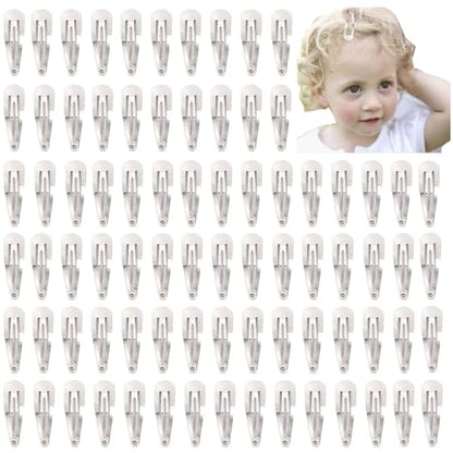 80 pack 2 Inch Silver Snap Hair Clips Hair Barrettes for Girls Kids Women | 2 inches 5cm snap hair clips water drop clips non slip hair accessory - color: Silver