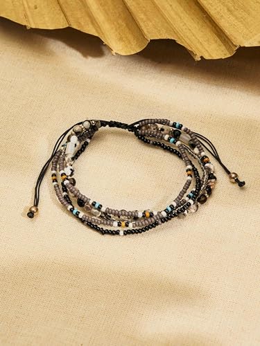 Bohemian Bead Stacked Bracelet, Vintage Multi-Layer Bracelet, Gift for Her - style: Bracelet JY-J4NV