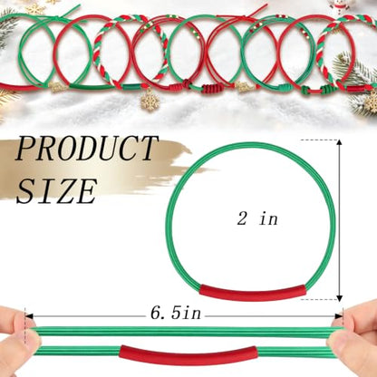 KANPRINCESS 10pcs Christmas Boho Hair Ties - 5 Styles | Elastic Hair Bands & Bracelets for Women's Thick or Thin Hair - No Damage - Christmas Gift For Girls Teens Women - color: Set19