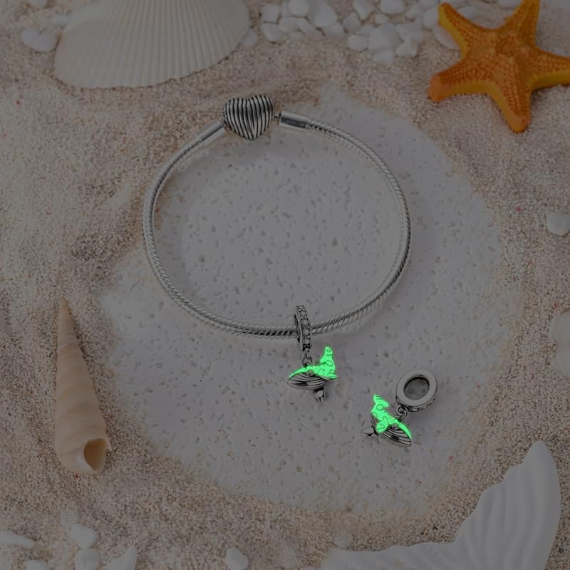 Birthday Fashion Heart Dangle Charm for Bracelets and Necklace Pendant Bead Charms Jewelry Present for Women Family Friends - style: Blue Whale