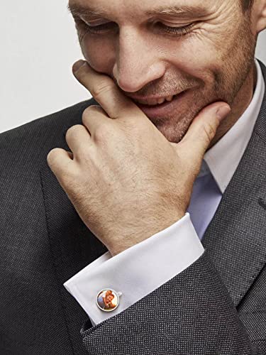Custom4U Custom Photo Cufflinks for Men Father of the Bride Gifts - color: A-Photo-Steel