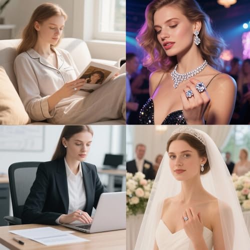 Ladies' Ring -2CT Moissanite Ring, Heart shaped Design - Comes with GRA Certificate, S925 Pure Silver+18K Platinum Plating, D+VVS1 Clarity, Plasma Cutting, Suitable for: Date/Birthday/Wedding/Party