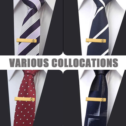 Mens Airplane Tie Clip for Boyfriend Husband Son Flight Attendant Accessories for Men - style: Gold Lawyer