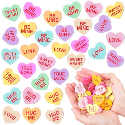 Giegxin 40 Pcs Valentine's Day Conversation Heart Pins for Women Love Candy Pins Romantic Words Lapel Brooch Backpacks for Jackets Bags Hats Valentines Day Accessories Gifts - style: Elegant