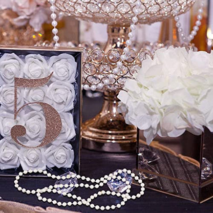 Hicarer 24 Pcs White Faux Pearl Necklaces Bulk White Beaded Necklaces 31.5 Inch for Women Girls Mardi Gras Wedding Bridal Birthday Tea Party Decorations