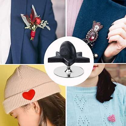 200pcs Black Rubber Pin Backs with 200pcs Blank Pins Star Shape Butterfly Clutch Tie Tacks Backings Pin Holder Keepers for Lapel Pins DIY Accessory - color: Black-star