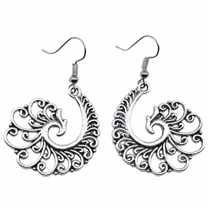 Retro Exaggerated Drop Earrings Personality Vintage Carved Dangle Earrings Daily Accessories Party Valentine's Day Jewelry Gifts for Women - style: Retro Style 15