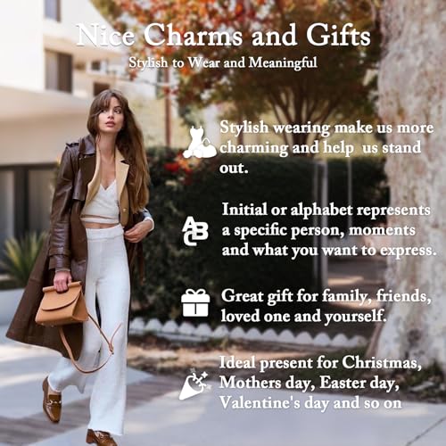 S925 A-Z Bead Charms,Initial Letter Alphabet, 14K Gold Plated, for Bracelet Necklace, Gift for Mothers Nurses Day Graduation Birthday Anniversary, for Girlfriend Family Friend, for Pandora - style: Q