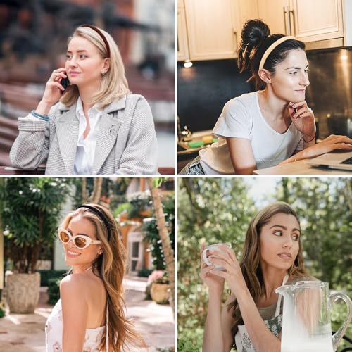 WHAVEL Headbands for Women - 5 Pack Thin Headband Non-Slip Fabric Hairband Fashion Head Bands for Women's Hair