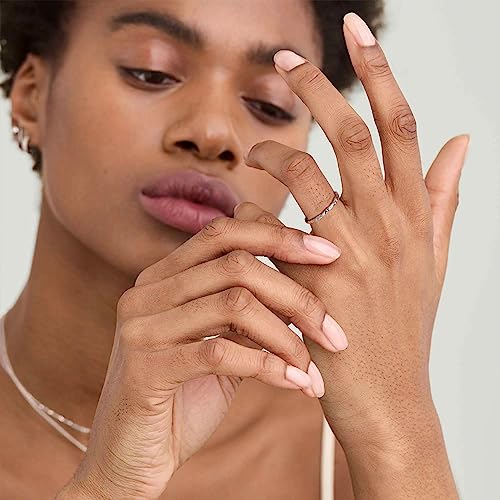 MILACOLATO S925 Sterling Silver Thumb Rings for Women Men Hammered Ring | 18K White Gold Plated Thin Plain Pinky Stackable Statement Band Ring, High Polished Hammered Rings Comfort Fit Size 6 to 11