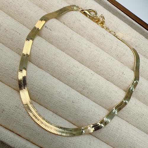 Anklet for Women Layered Anklets Women Double Heart Silver Bohemian Pearls Flat Chain Ankle Bracelet Charm Beaded Dainty Foot Jewelry Heart Charm Dainty Layer Anklets Trendy - color: Flat Chain