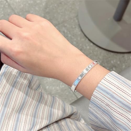 925 Sterling Silver Bangles For Women Handmade Silver Bangles Open Adjustable Bangle Bracelets For Women Silver Open Cuff Bracelets Stackable Wrap Bangles Festival Jewelry Gifts - color: Style 07