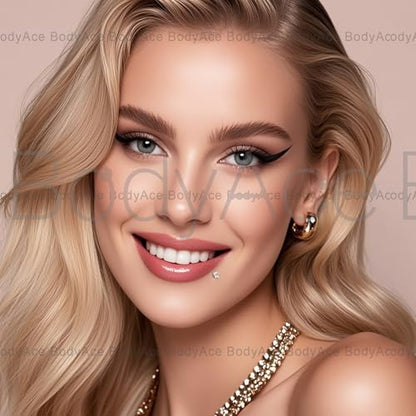 Long Internally Threaded Tragus Piercings 16G 18G 20G Medusa Lip Jewelry Surgical Steel Flat Back Earrings Cartilage Helix Studs Nose Rings Monroe Labret Stud - color: 18G(1.0mm);Length:8mm