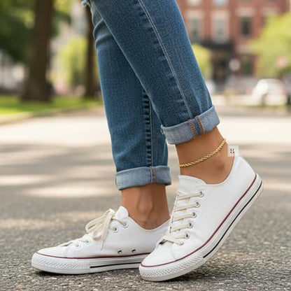 Stainless Steel Chain Ankle Bracelet for Women Adjustable Waterproof Anklet - color: Gold / 3mm Rope