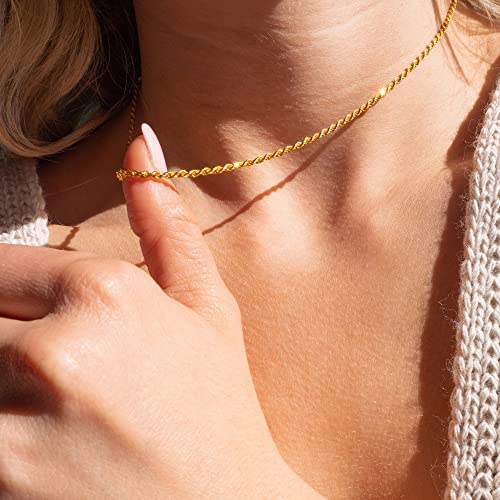 CHESKY 14K Gold Plated Layered Chain Necklace for Women | Trendy Cuban Link Chain, Chunky Paperclip Chain, Toggle Clasp Necklace, Fashion Gold Jewelry, Daily Gift for Women - style: Paperclip/Rope-GD