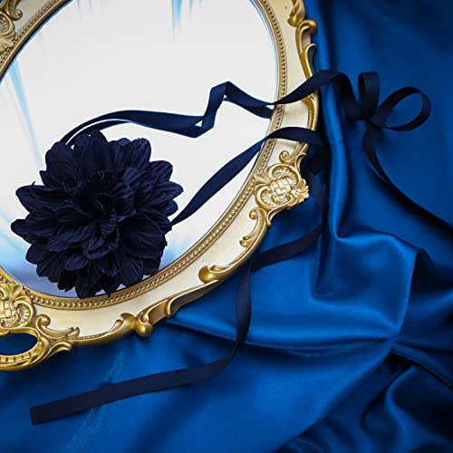 Black Choker Camellia Flower Lace-up Necklace For Women - color: Large black flower