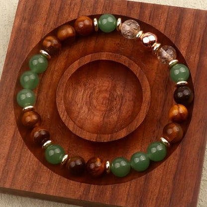 KSQS Healing Stone Bead Bracelet for Women, Natural Gemstones Balance Protection Bracelet, Spiritual Crystal Beads Bracelet Anxiety Relief with Meaning Card - color: Good Fortune