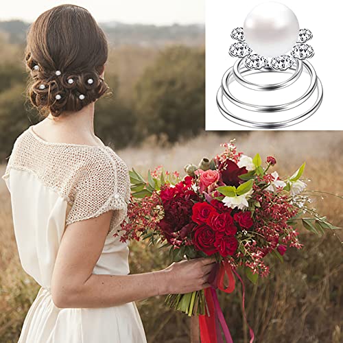 60 PCS 4 Shapes Gems Rhinestone Twister Hair Studs Set Diamond Spiral Pearl Flower Jewels Hair Pins Sticks for Wedding, Bridal, Prom, Party and Special Occasion, Butterfly - color: Butterfly