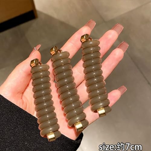 Spiral Hair Ties Phone Cord Elastic Hair Bands No Damage Scrunchies for Women Coil Holders Hair Ties for Thin Thick Hair Straight Ponytail Hair Accessories 6pcs