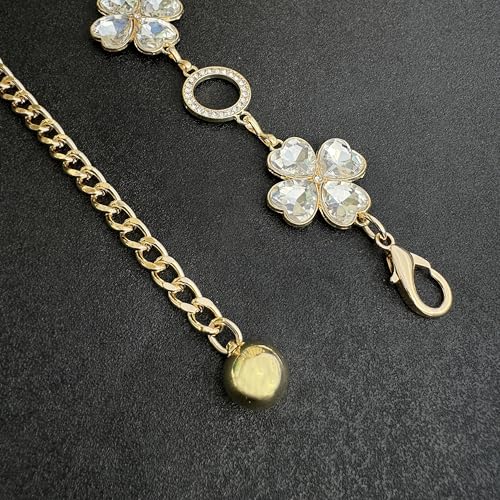 Women's Chain Belt Adjustable Rhinestone Metal Waist Belts for Women Ladies Chain Belt for Dresses - color: S-05