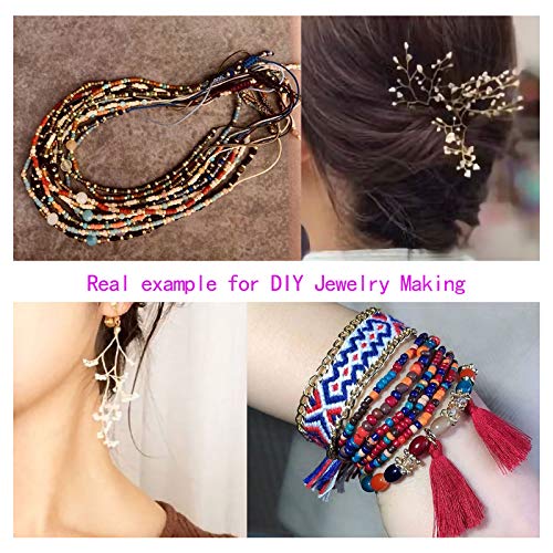 Ybxjges 12000 pcs 3mm Glass Seed Beads 8/0 Small Craft Beads Friendship Bracelet Kit with Jump Rings Lobster Clasp Elastic String for Jewelry Making DIY Bracelets Necklaces Girts for Girls Age 6-12