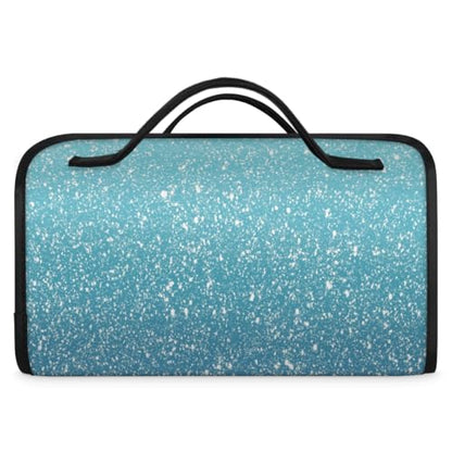 Blue Pik Inch Glitter Star Hanging Roll Up Cosmetic Bag with 4 Removable Storage Bags Waterproof Foldable Toiletry Kit for Women - color: Multicolor 6