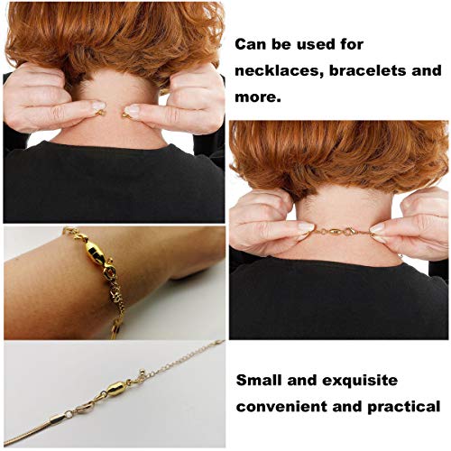 Zpsolution 6mm Magnetic Jewelry Clasps for Necklaces Oval Shape | Compact and Easy to Use, Magnetic Necklace Clasps And Closures, Magnetic Clasps For Bracelets - color: Oval Gold and Silver